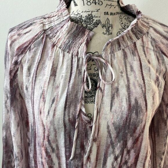 Tart Women's Pink Mauve Rayon Peasant Boho Blouse Small S - Picture 3 of 7